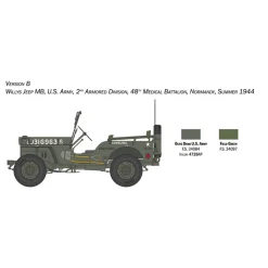Maquette véhicule militaire : Jeep Willys MB 80ème anniversaire 1941-2021 - Italeri