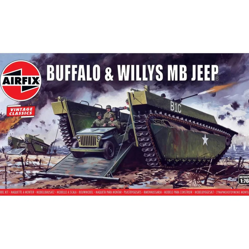 Maquette véhicule militaire : Vintage Classics : Buffalo Willys MB Jeep - Airfix
