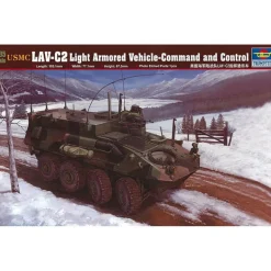Maquette véhicule militaire : Véhicule blindé léger USMC LAV-C2 - Trumpeter