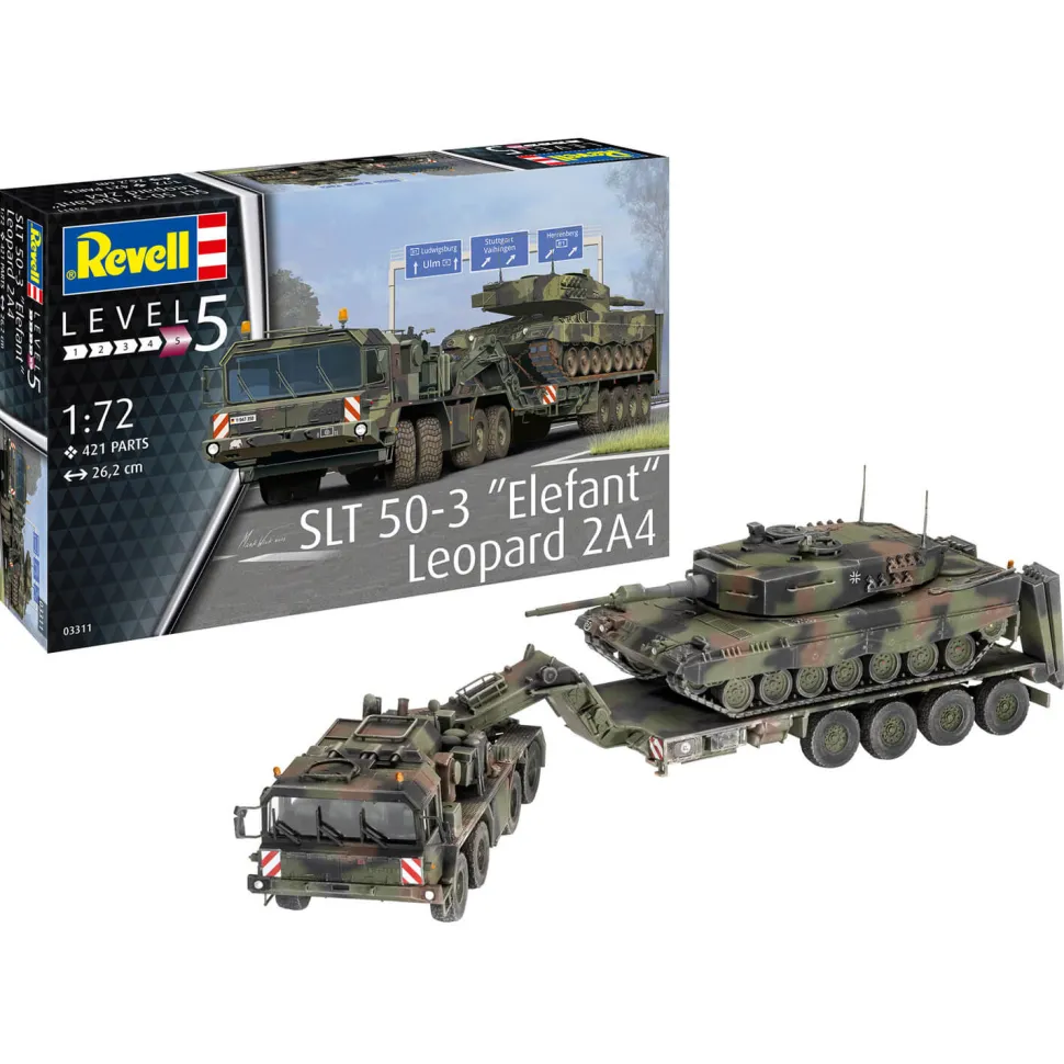 Maquette véhicule militaire et char : SLT 50-3 Elefant et Leopard 2A4 - Revell