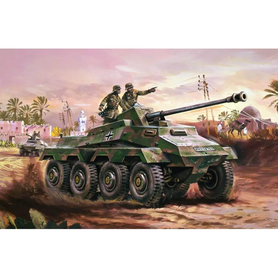 Maquette véhicule militaire : SDKFz.234 Armoured Car - Airfix