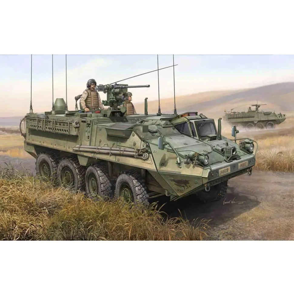 Maquette véhicule militaire : Véhicule de commandement M1130 Stryker - Trumpeter