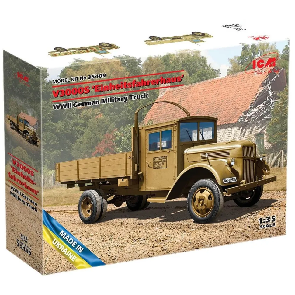 Maquette véhicule militaire : V3000S "Einheitsfahrerhaus" - ICM