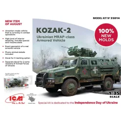 Maquette véhicule militaire : Kozak-2, Véhicule blindé ukrainien de classe MRAP - ICM
