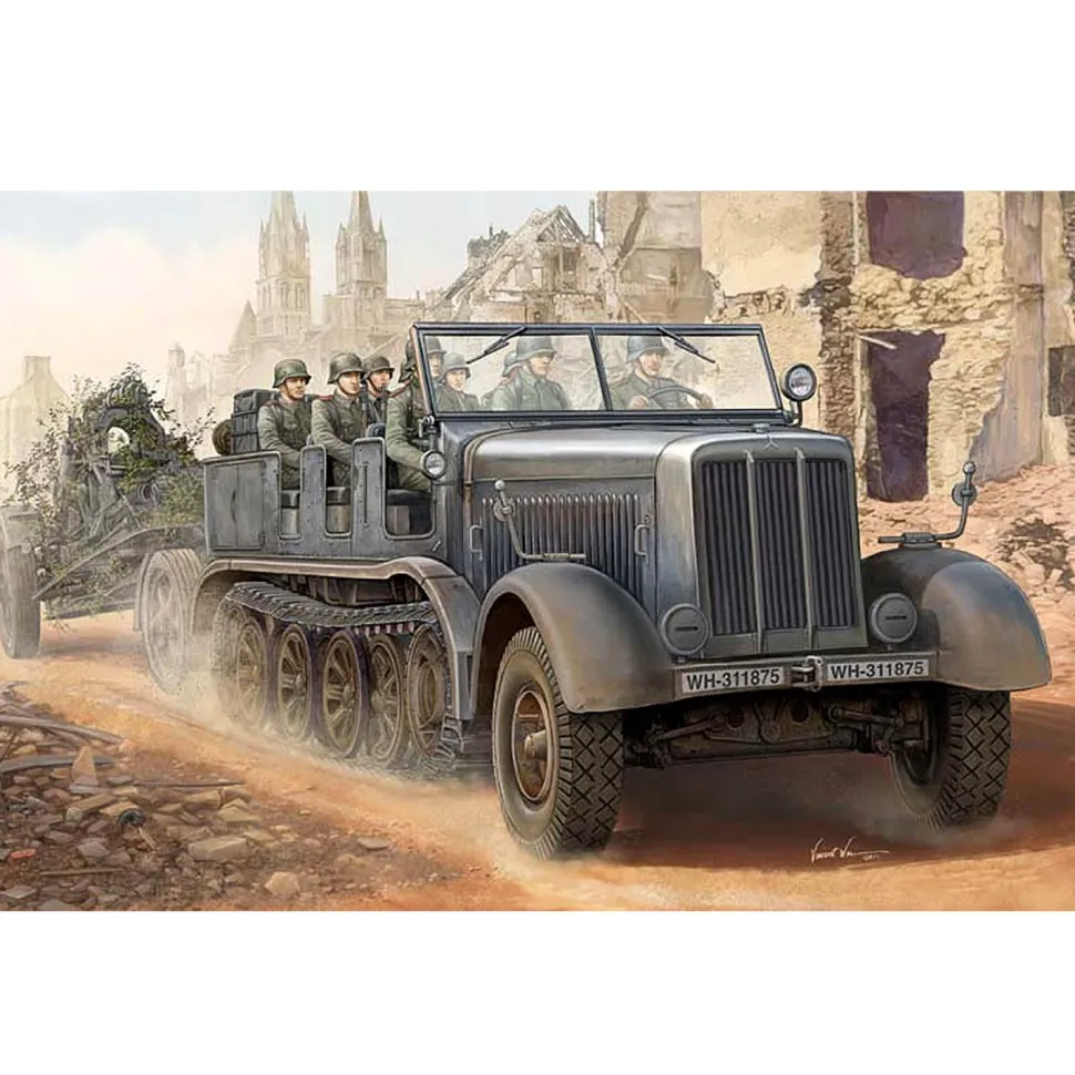 Maquette Véhicule militaire : Sd.Kfz.8 Schwerer Zugkraftwagen 12t - Trumpeter