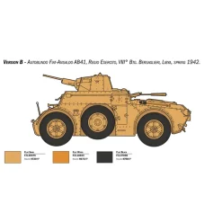 Maquette véhicule militaire et figurines : AB 41 et Infanterie Italienne - Italeri