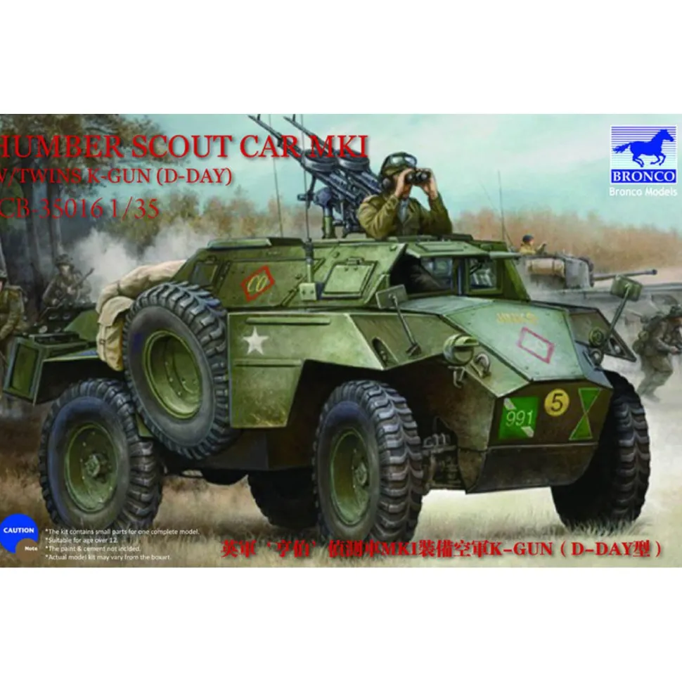 Maquette véhicule militaire : Voiture de reconnaissance Humber Mk.I w/twin k-gun - Bronco Models