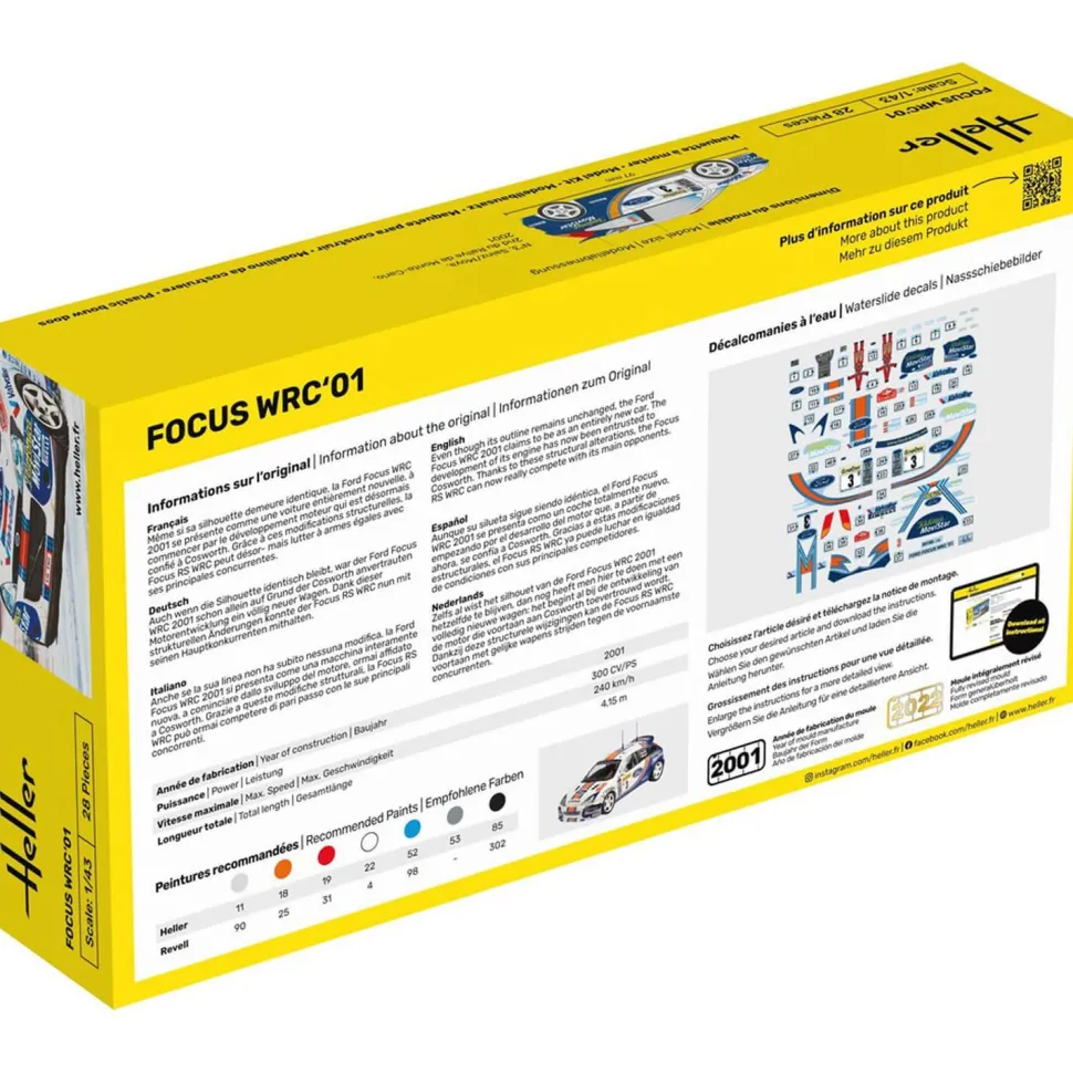 Maquette voiture : Ford Focus WCR 2001 - Heller