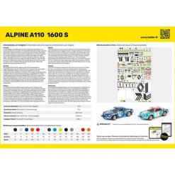 Maquette voiture : Kit : Alpine A110 - Heller