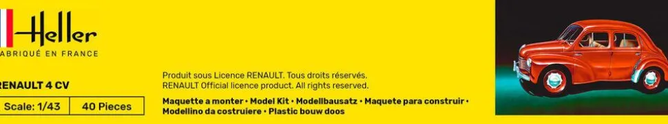 Maquette voiture : Kit : Renault 4 CV - Heller