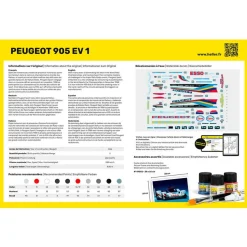 Maquette voiture : Kit complet : Peugeot 905 EV 1 Bis - Heller