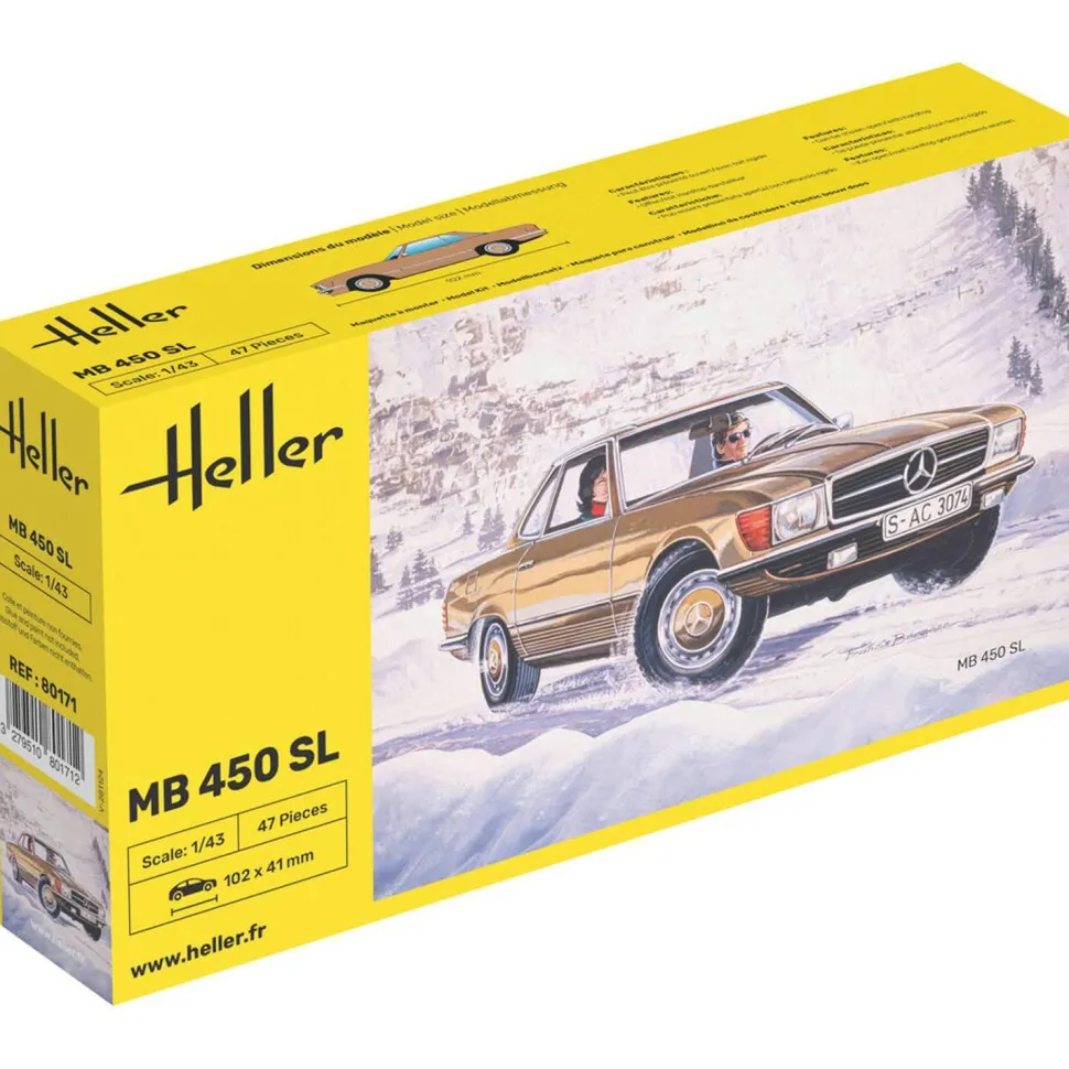 Maquette voiture : MB 450SL - Heller