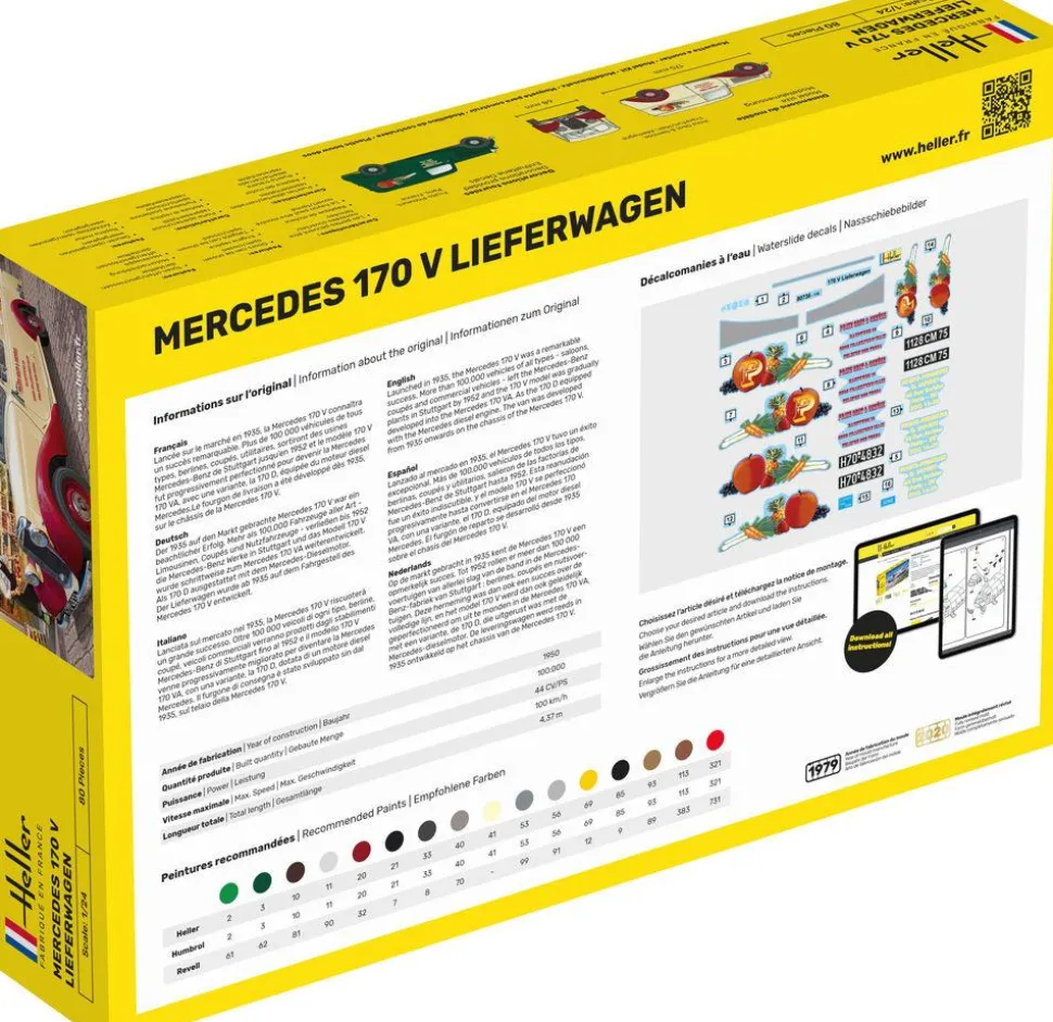 Maquette voiture : Mercedes 170 V Lieferwagen - Heller