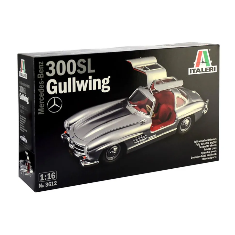 Maquette voiture : Mercedes Benz 300 SL Gull Wing - Italeri