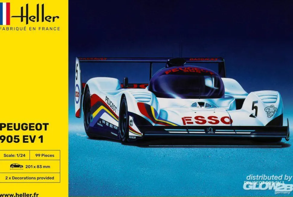 Maquette voiture : Peugeot 905 EV 1 - Heller