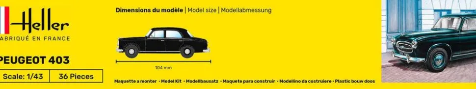 Maquette voiture : Peugeot 403 - Heller