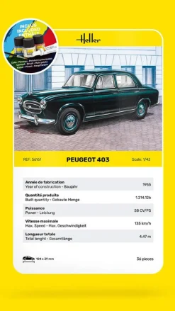 Maquette voiture : Peugeot 403 - Heller