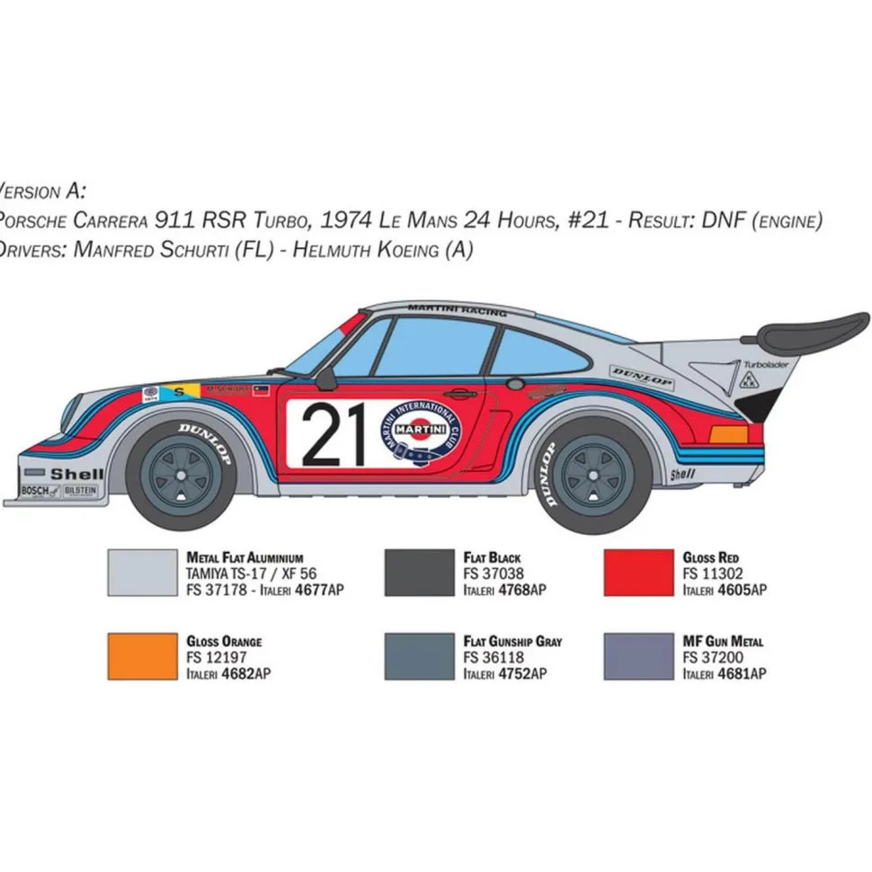 Maquette voiture : Porsche Carrera RSR Turbo - Italeri