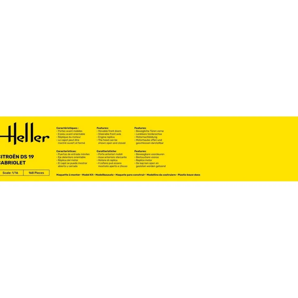 Maquette Voiture : STARTER KIT - Citroen DS 19 Cabriolet - Heller