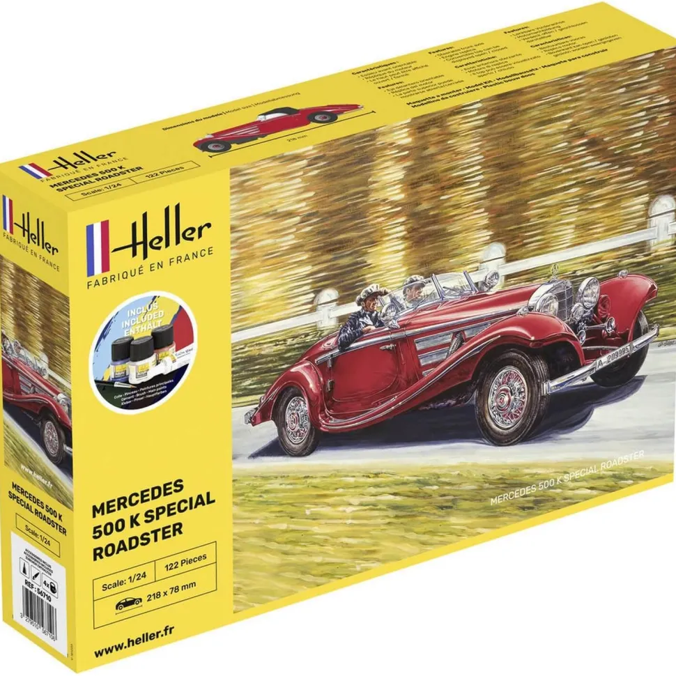 Maquette voiture : Starter kit : 500 K Special Roadster - Heller