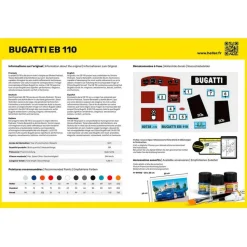 Maquette voiture : Starter Kit : Bugatti Eb 110 - Heller