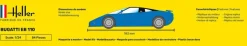 Maquette voiture : Starter Kit : Bugatti Eb 110 - Heller