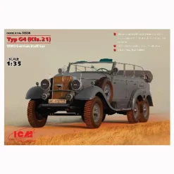 Maquette voiture Type 4 G4 (Kfz.21) Véhicule d'Etat-Major Allemand 2ème Guerre Mondiale - ICM