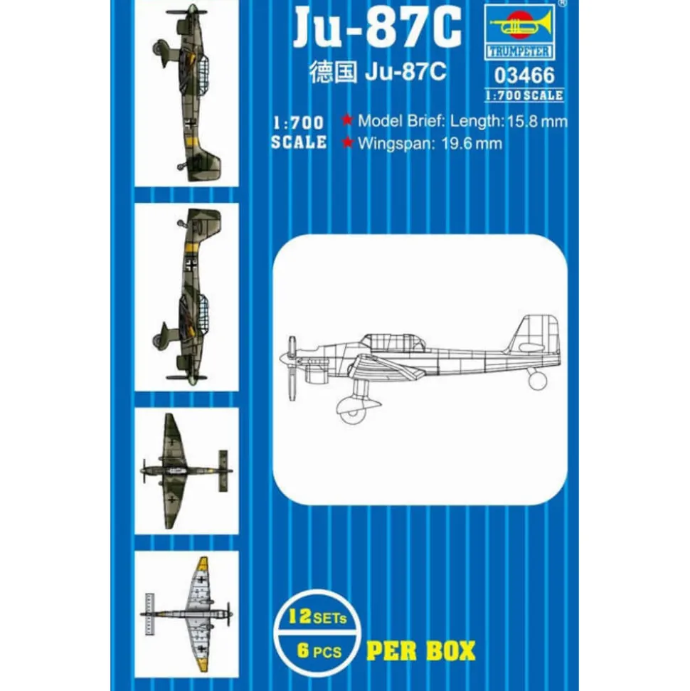 Maquettes avions : Set 12 mini avions Ju-87 - Trumpeter