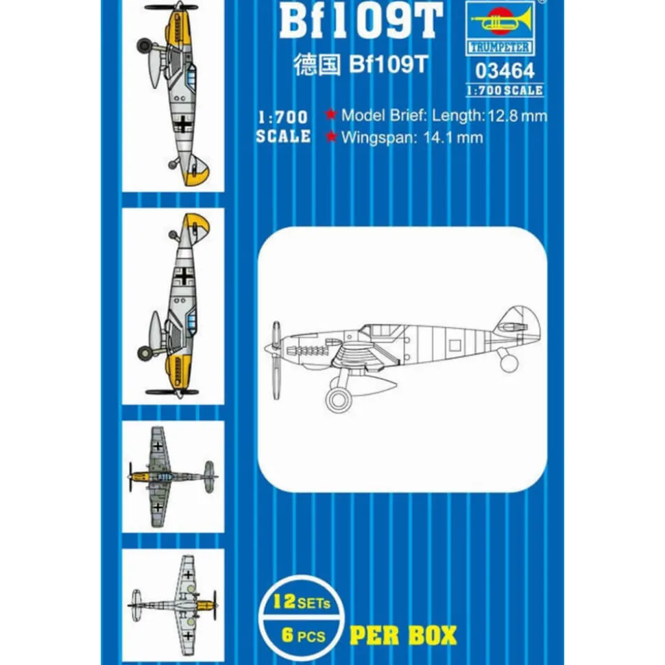 Maquettes avions : Set 12 mini avions Bf109 - Trumpeter