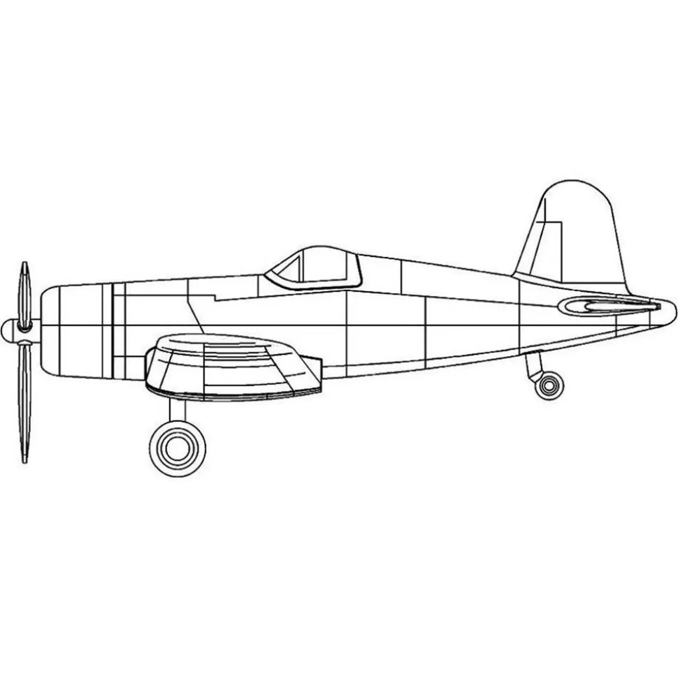 Maquettes avions : Set de 4 mini avions F4U-4 CORSAIR (Pre-peints) - Trumpeter