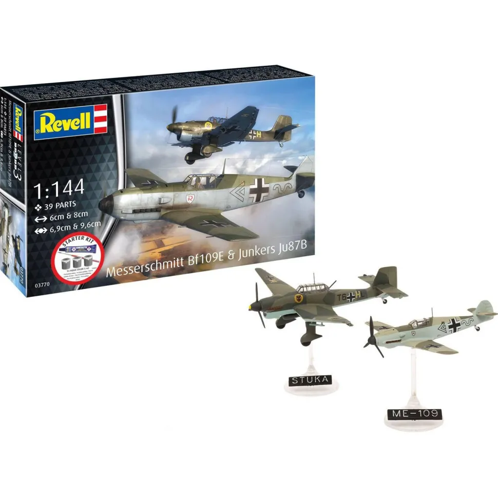 Maquettes Avions : Starter Kit : Messerschmitt Bf109E et Ju87B Stuka - Revell
