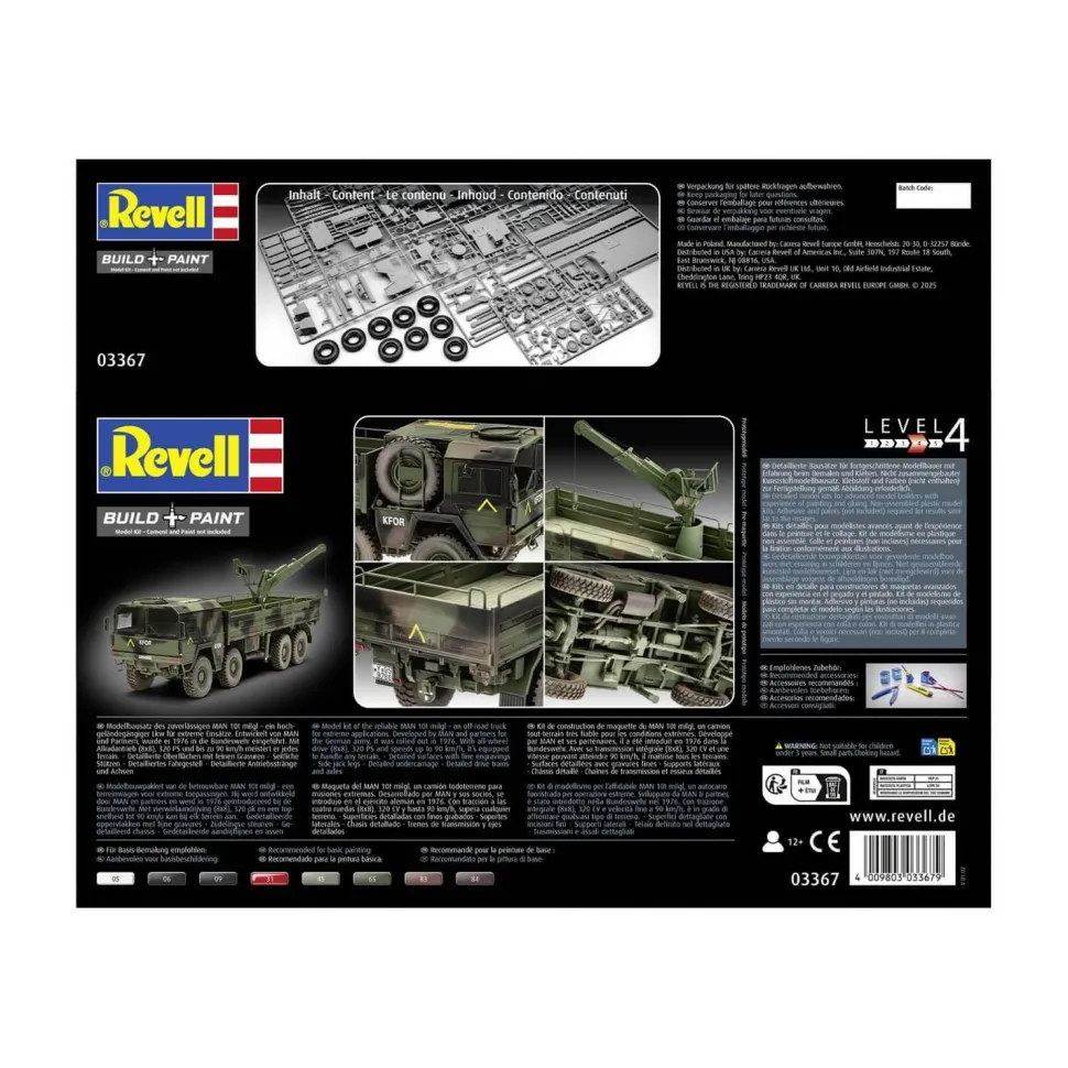 Maquettes Véhicules Militaire : MAN 10t milgl truck 8x8 - Revell