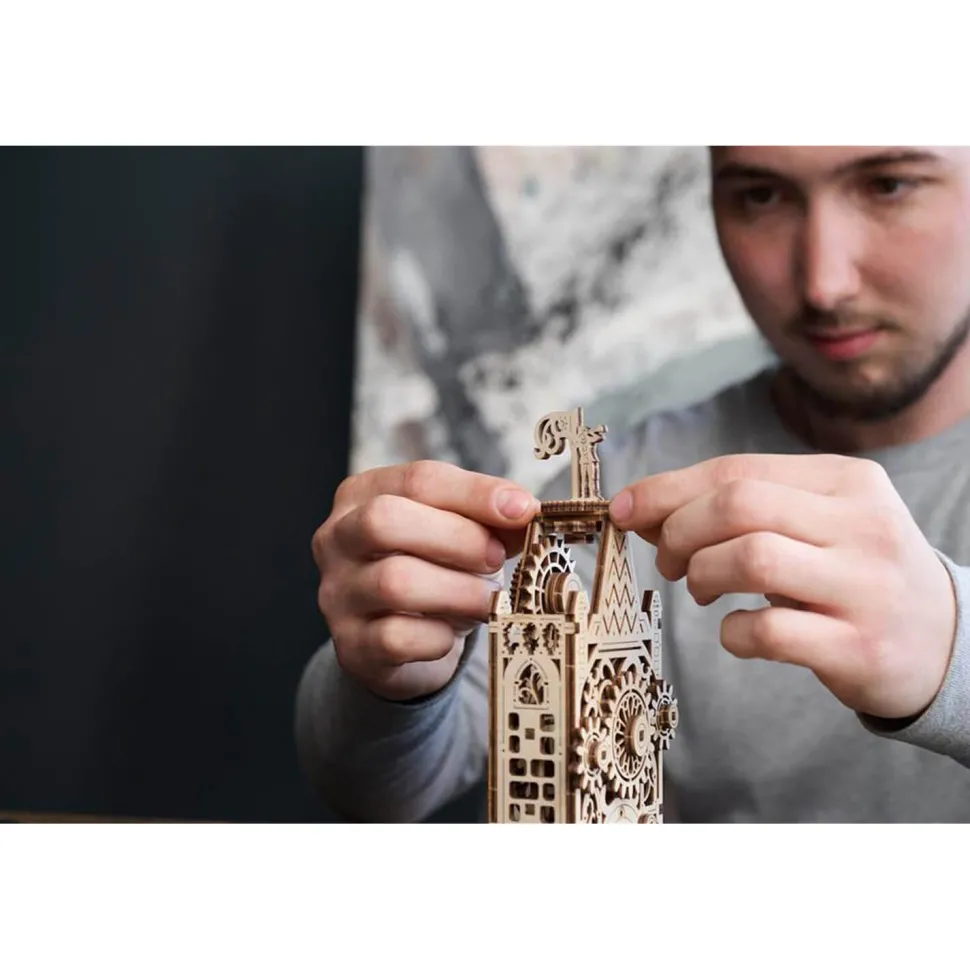 Mini Maquette en bois : Ancienne tour d'horloge - Ugears