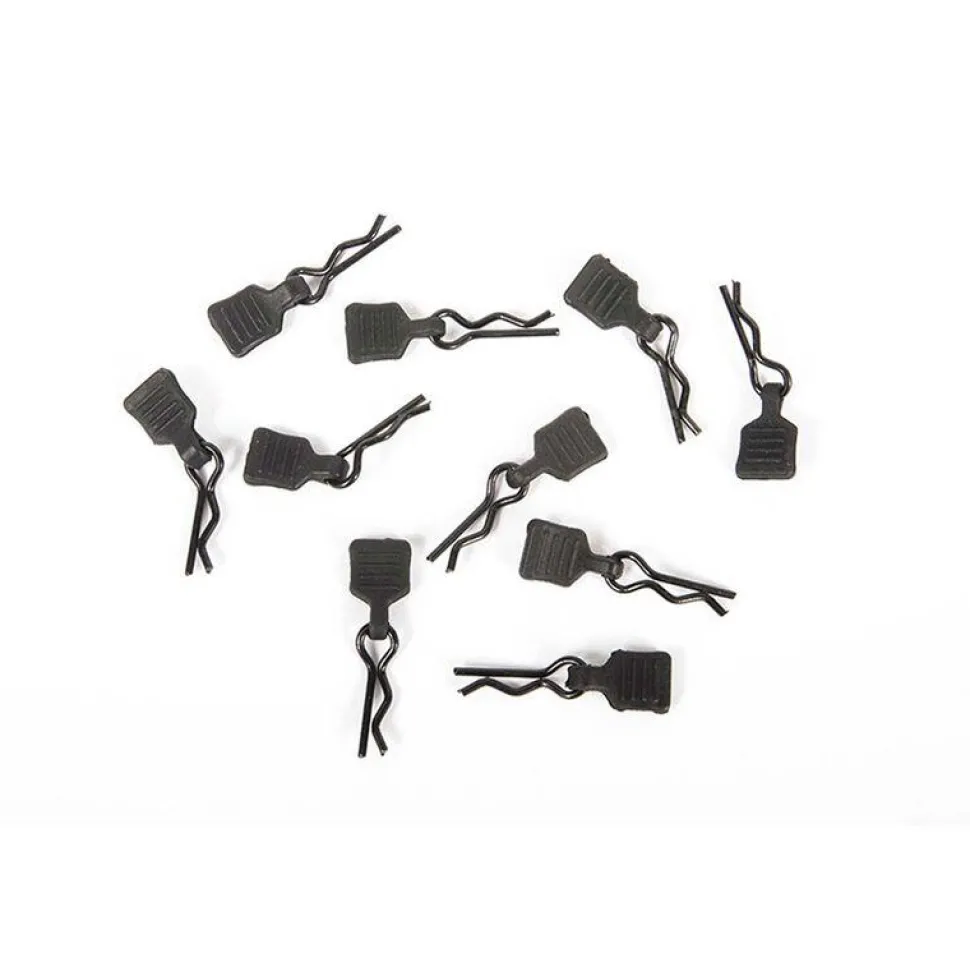 3mm Body Clip w/Tab Black (10pc) - Axial