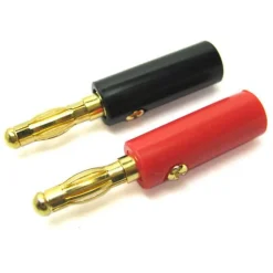 4.0Mm Gold Connector,Rouge&Noir Banana Plugs - Etronix