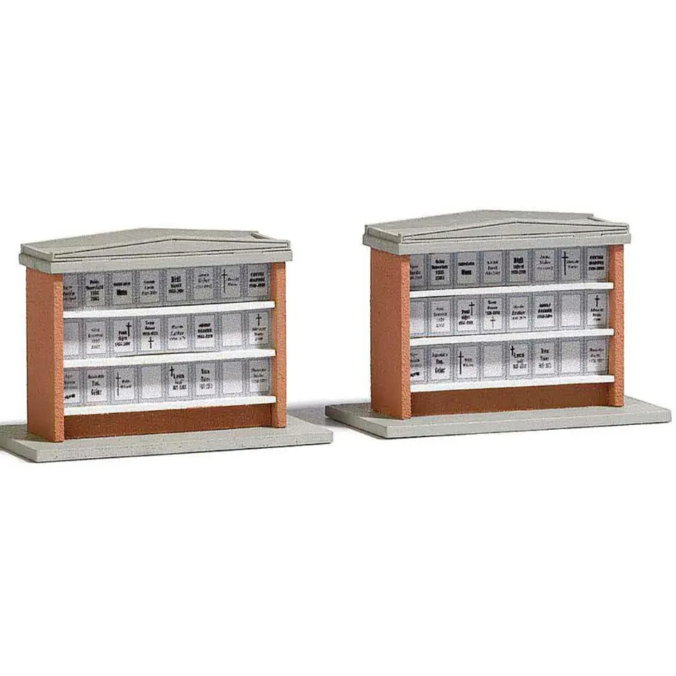 Modélisme : Accessoires de décor - Mur d'urnes funéraires - Busch