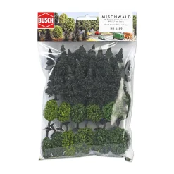 Modélisme : Végétation - Assortiment de 30 arbres forestiers - Busch