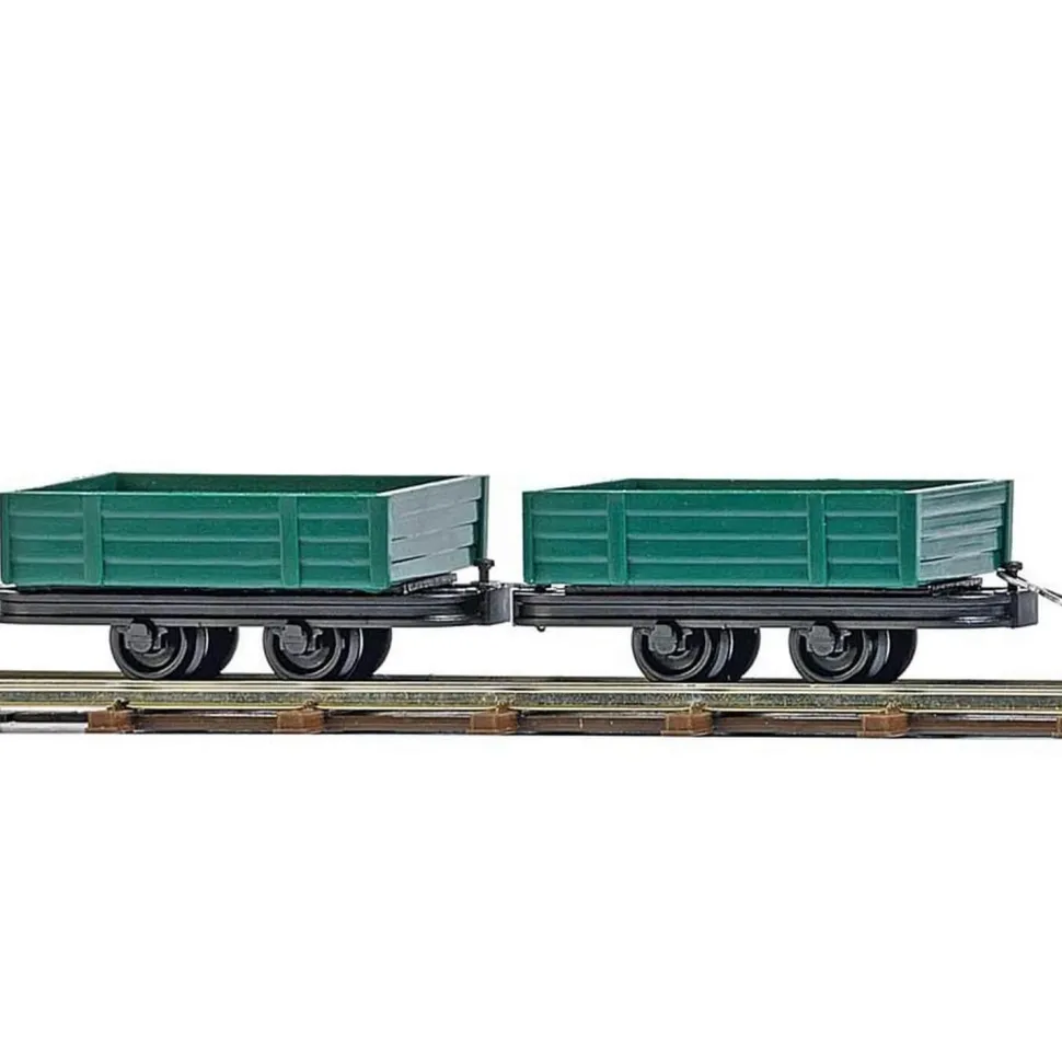 Modélisme ferroviaire HO : 2 Wagons à ridelles basses - Busch