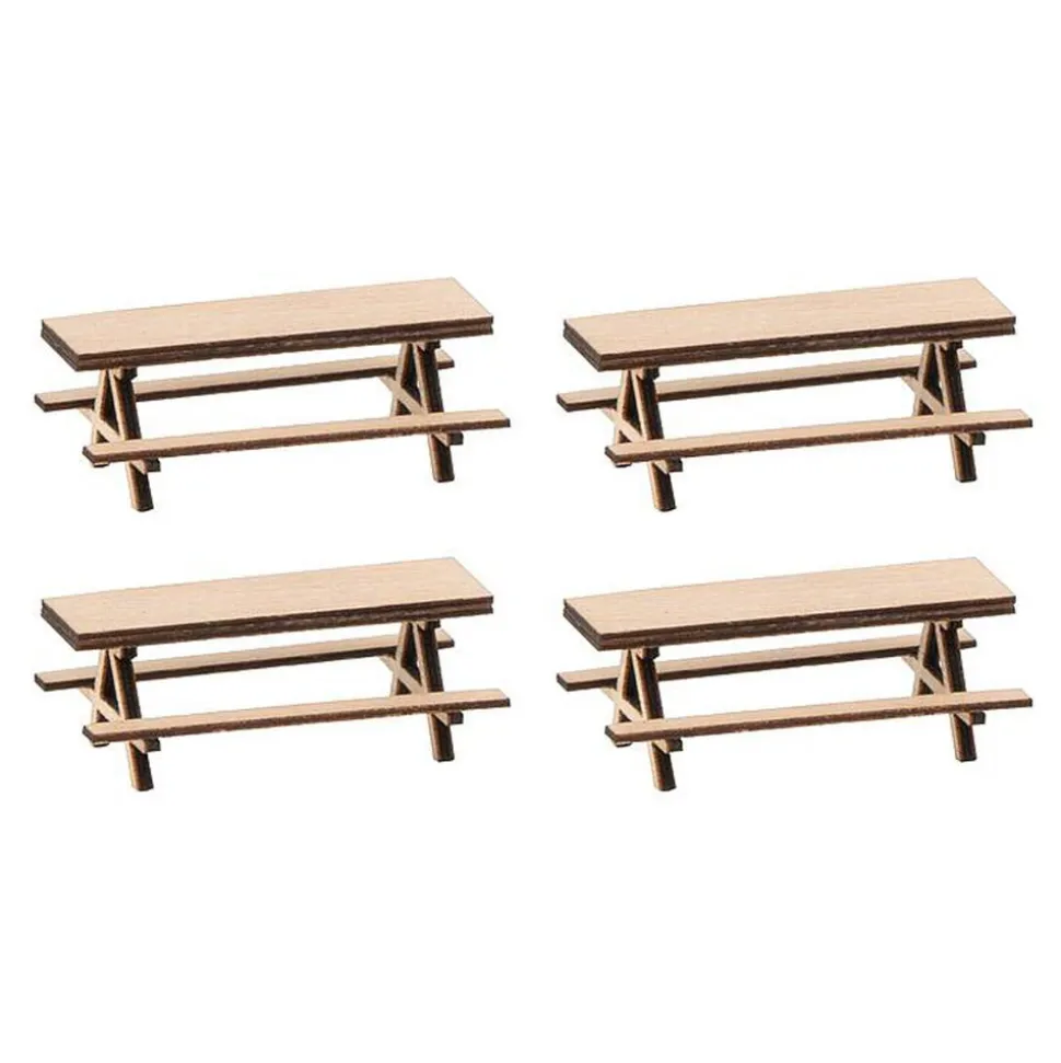 Modélisme HO : 4 Bancs à pique‐nique ‐ Époque IV : 1978/1985 - Faller