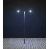 Modélisme HO : Éclairage public LED, lampe en prolongement deux bras - Faller