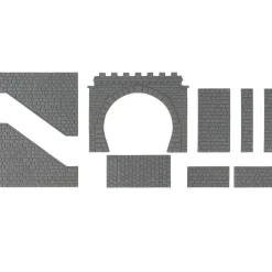 Modélisme HO : 1 entrée de tunnel, 2 voies - Faller