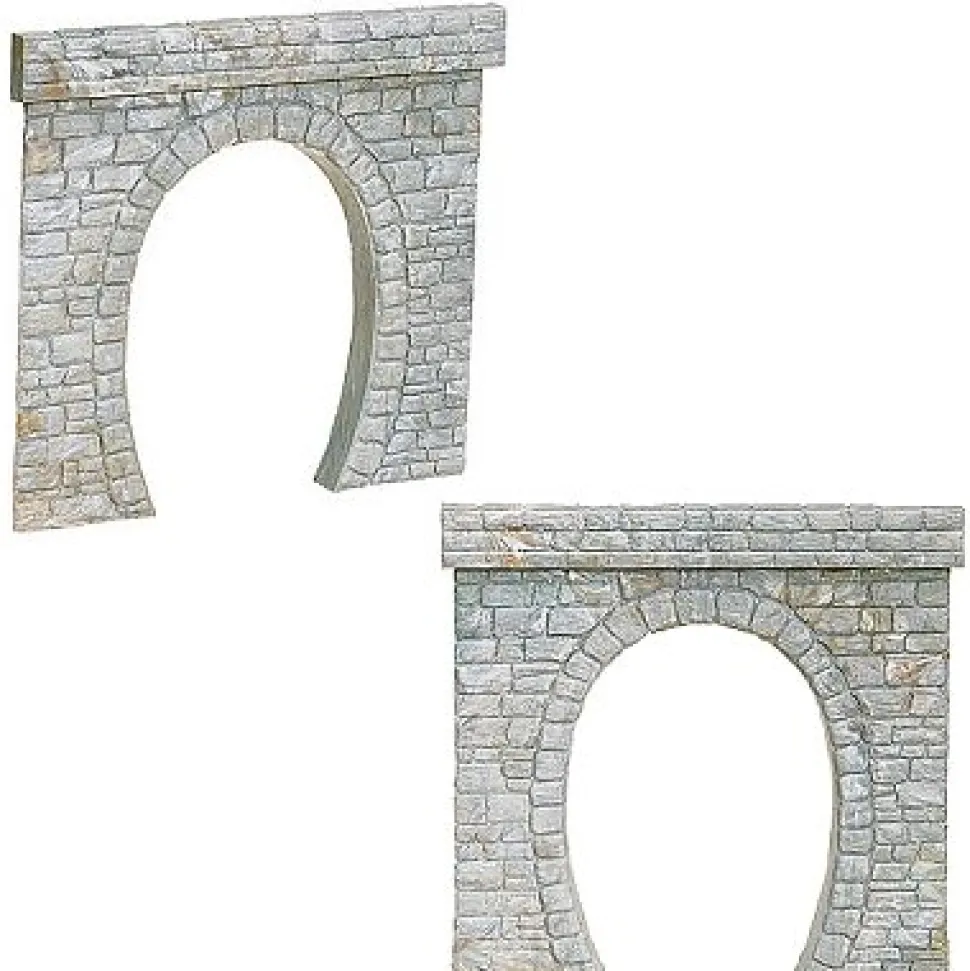 Modélisme HO : 2 entrées de tunnel voie unique - Faller