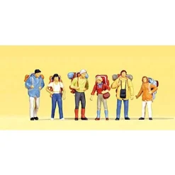 Modélisme HO : 6 figurines randonneurs - Preiser