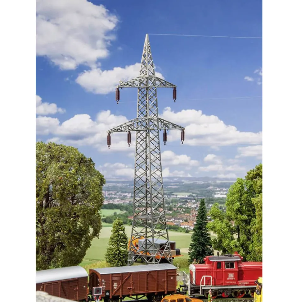 Modélisme HO : 2 Pylônes de câbles aériens (110 kV) - Faller