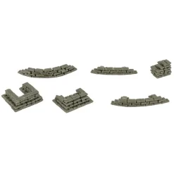 Modélisme HO : Accessoires décor : Sacs de sable militaires - Faller