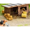 Modélisme HO : Accessoires de décor : 14 meules de foin rondes et 18 carrées - Faller
