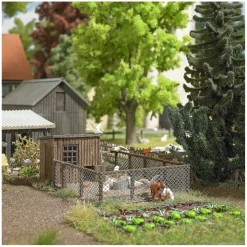 Modélisme HO : Accessoires de décor : Renard volant une oie - Busch