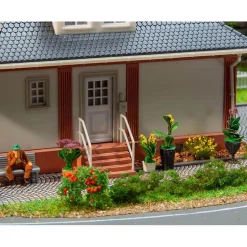 Modélisme HO : Accessoires décoration : 6 Plantes en pot - Faller