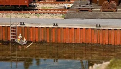 Modélisme HO : Accessoires de décor : Mur de quai - Faller