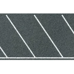 Modélisme HO : Chaussées : Parc de stationnement avec marquage en épi - Faller